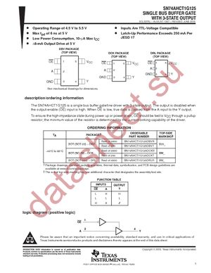 SN74AHCT1G125DBVT datasheet  